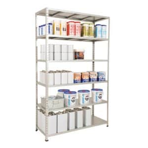 GS340 Galvanized Shelving Bay 1980h x 1220w - 6 Galvanized Shelves