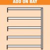 Add On Tubular Shelving Bay - 5 Tubular Shelves 2000h x 1000w