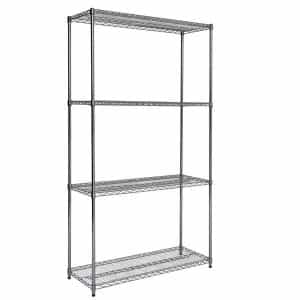 Chrome Wire Shelving - 4 shelves 1880h x 1830w