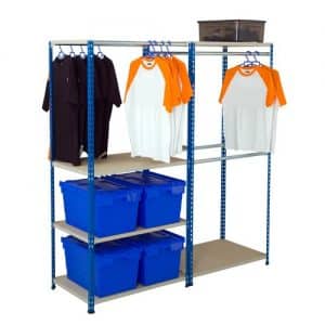 GS340 Shelving - Garment Racking 3048h Free Standing - 3 Levels