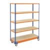 GS340 Shelving - Trolley Shelving 1700h x 1220w - 5 levels