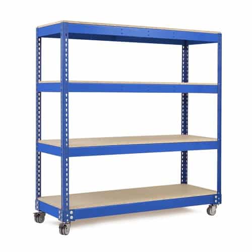 Heavy Duty Shelving Mobile Bay with 2 Swivel and 2 Locking Castors