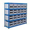 GS800 Shelving - 40 Open Fronted Eurocontainers