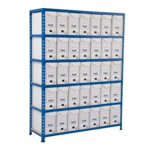 GS340 Shelving - 25 Flip Top Boxes