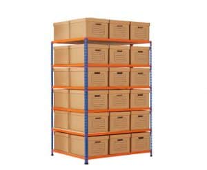 GS340 Shelving Document Storage Bays - Double Sided - 36 boxes