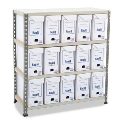 GS340 Shelving - 15 Flip Top Boxes