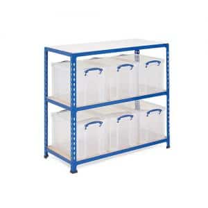 GS340 Shelving - 6 x 24 litre Really Useful Boxes