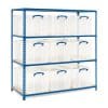 GS340 Shelving - 9 x 84 litre Really Useful Boxes