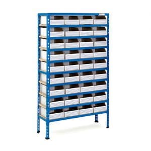 10 Shelf Cardboard Bin Bay - 36 Bins