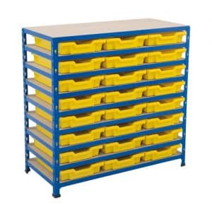 GS340 Gratnells Tray Bay - 24 Shallow Trays